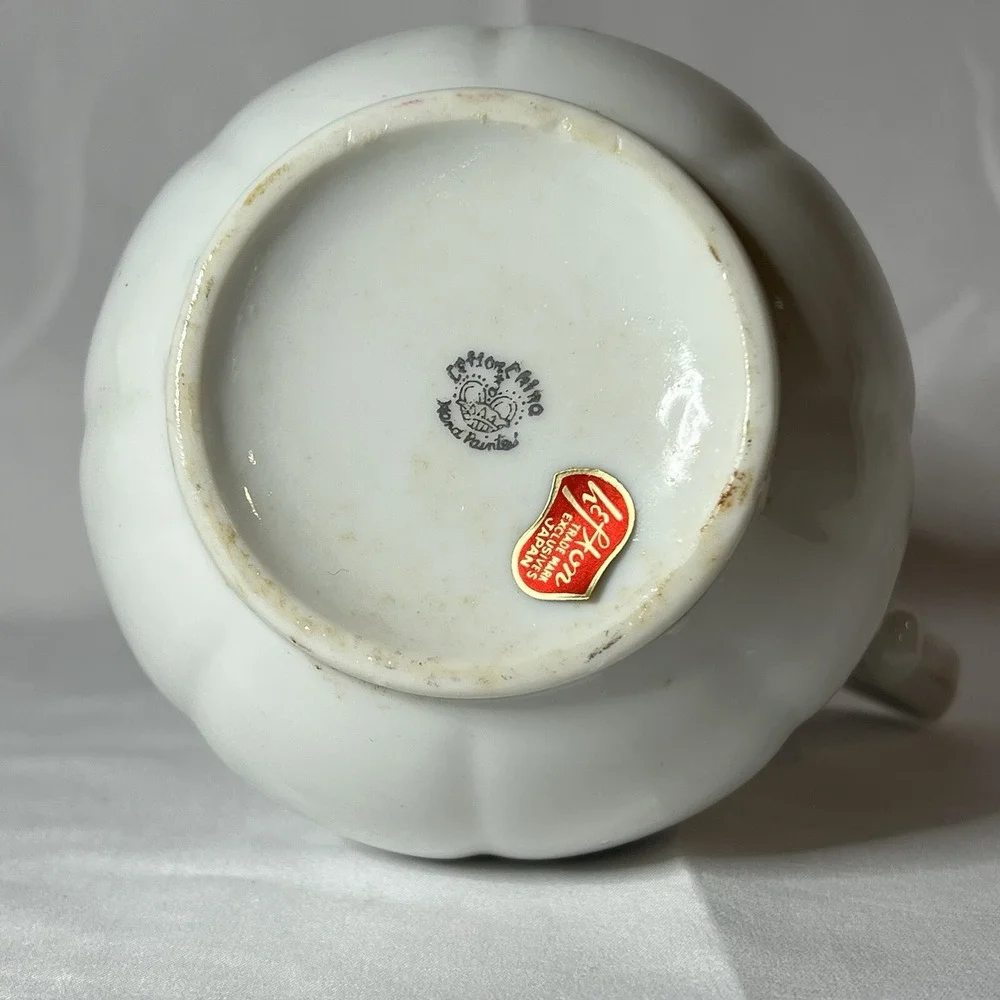 Vintage Lefton China 50th Anniversary Creamer/Mini Pitcher Hand Painted 5.5in‎